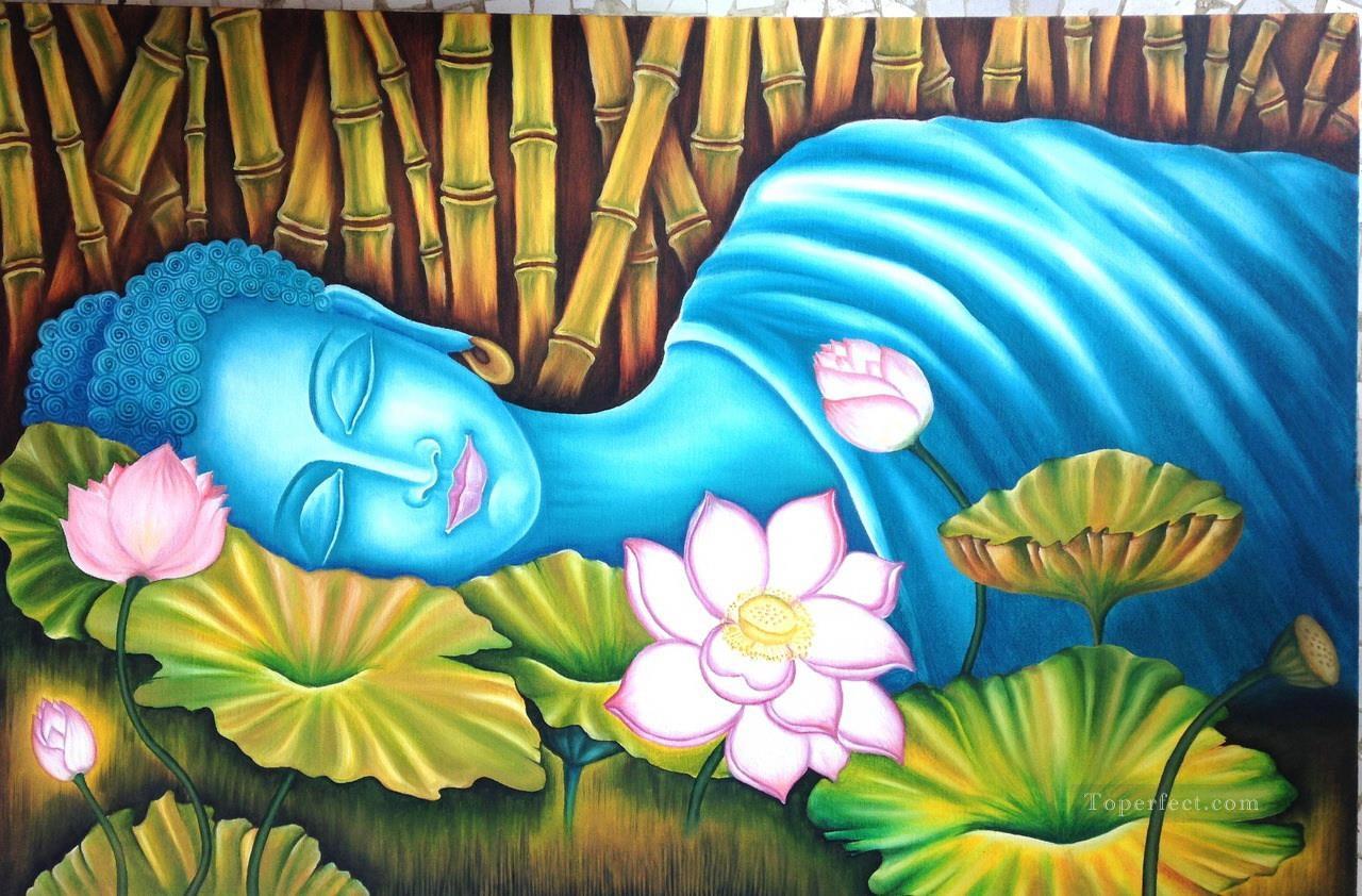 sleeping Buddha in lotus Buddhism Oil Paintings
